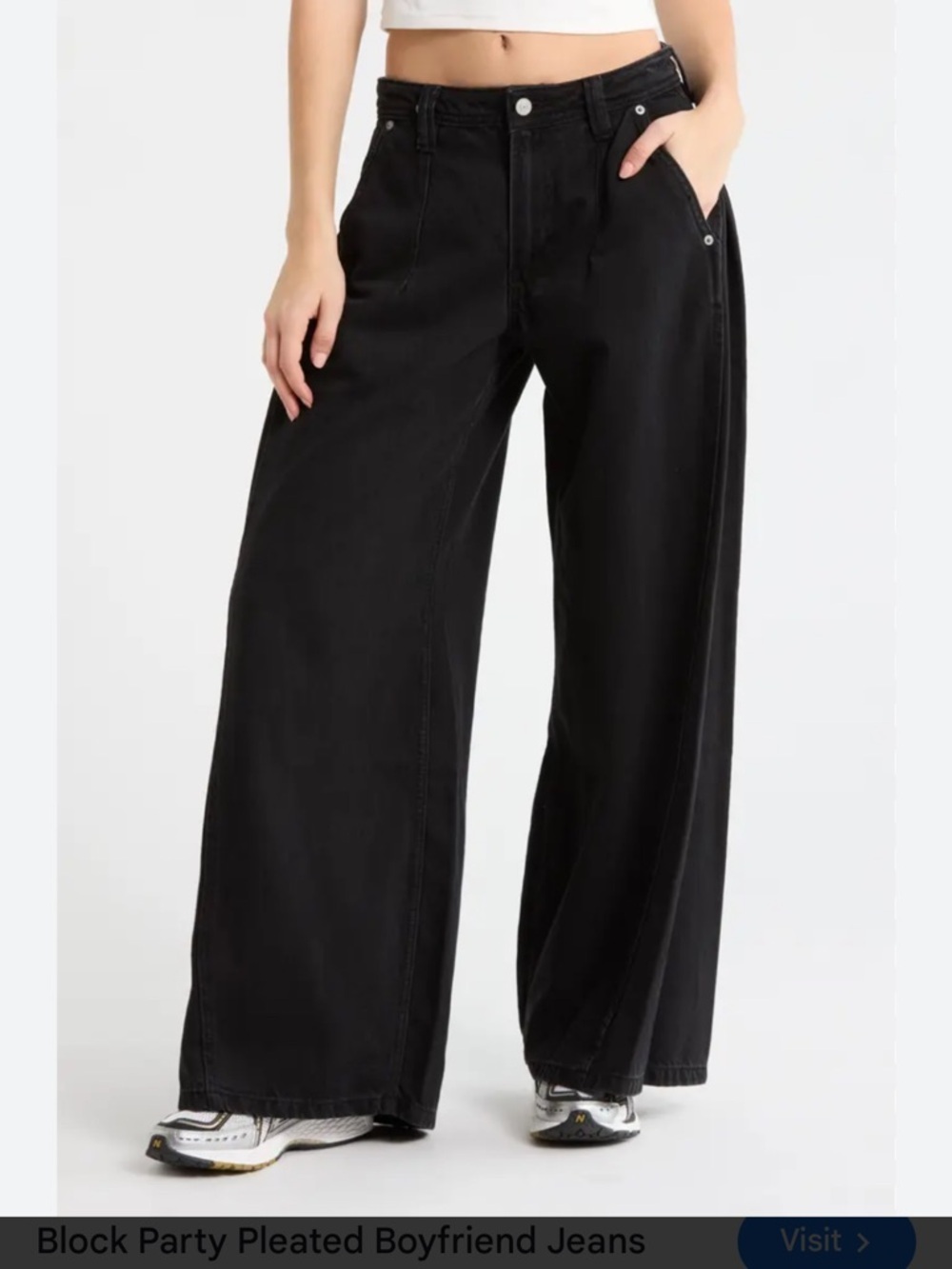 Free people Block Party Pleated Boyfriend Jeans size 26 - Picture 7 of 7